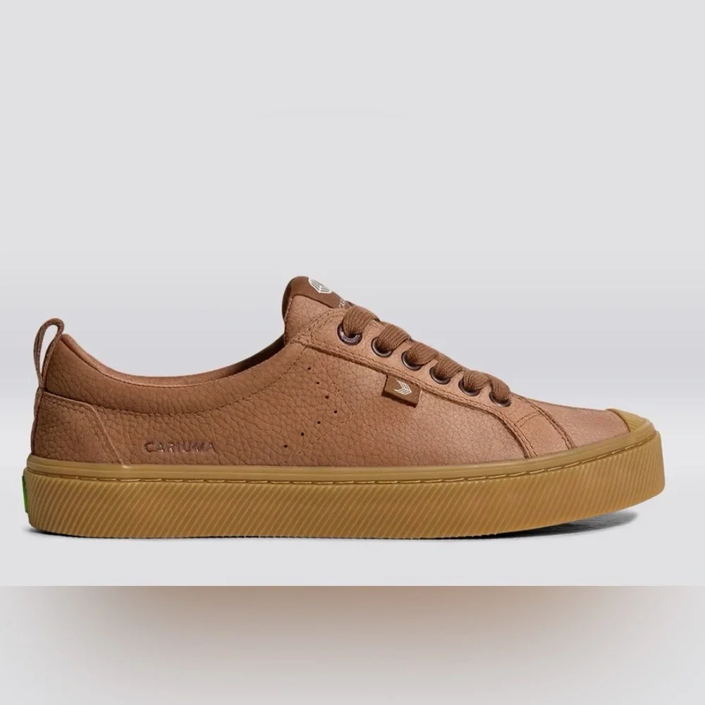 Cariuma OCA Low Gum Sienna Brown Premium Leather Sneaker Size 9 New in Box
